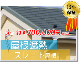 スレート屋根遮熱高耐久塗装