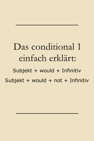 conditional 1 Englisch