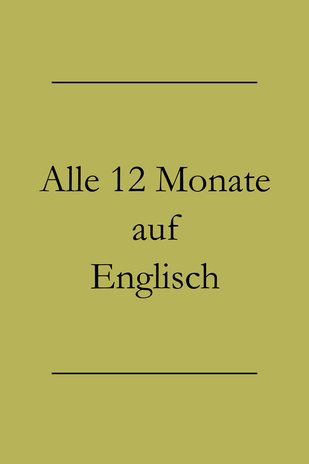 Monate auf Englisch