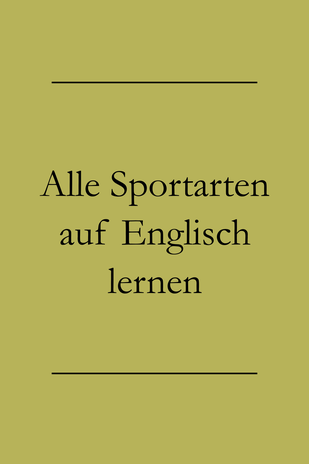 alle Sportarten auf Englisch