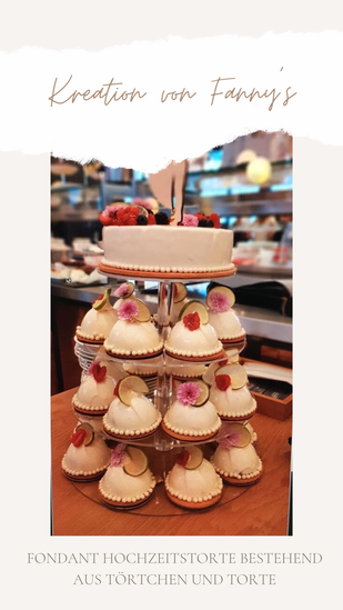 Fondanttorte, Hochzeitstorte, Törtchen