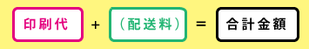 印刷代+配送料+合計金額