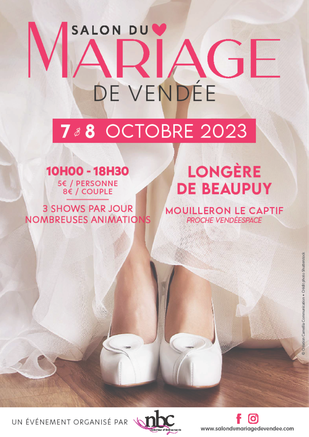 Salon du Mariage de Vendée 7 et 8 Octobre 2023