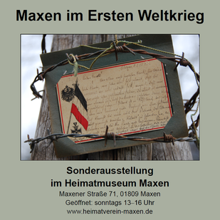 Plakat zur Sonderausstellung im Heimatmuseum Maxen