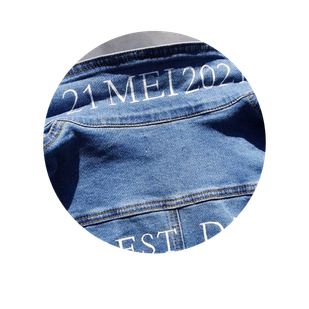 Personalisierte handbemalte Jacke für den Hochzeitstag