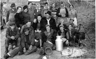 Wahrscheinlich Weinlese beim Wein-Kern in den 1950 er Jahren