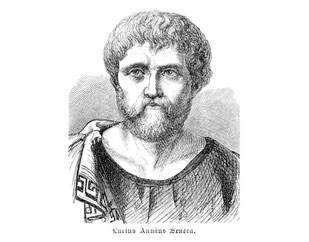 Darstellung von Seneca dem Jüngeren (Lucius Annaeus Seneca) Lehrer Kaiser Nero´s und Stoiker