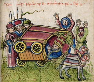 Ein Exemplar der Chronik Ulrich von Richentals (Konstanz um 1470) kam 1806 von Villingen nach Karlsruhe. © Bad. Landesbibliothek Karlsruhe