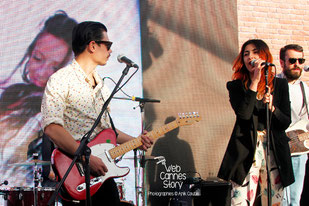 Benjamin Cotto et Nili Hadida, du groupe "Lilly Wood and the Prick" - Terrazza Martini - Festival de Cannes 2013 - Photo © Anik COUBLE