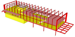 Schematische Darstellung des Tragwerks