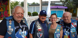 Blue Knights® Germany XIV Mittelfranken e.V.  Polizei-Motorradtouren-Club, International President D.j. Alvarez & President BK GER XIV J.B. Pohl in Constanta, D.j. Alvarez Texas/ USA