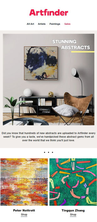 Newsletter von artfinder, Aug 2025 | gekürzt