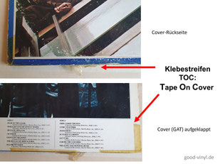 Klebestreifen am Cover: "The Beatles / 1967-70" (blaues Album)