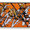 "FITIS" (ORANGE) Oil, spraypaint, acrylic and ink on wooden panel with frame - 120x45x3.5cm