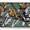"FITIS" (GREYGREEN) Oil, spraypaint, acrylic and ink on wooden panel with frame - 120x45x3.5cm