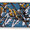 "FITIS" (GREYBLUE) Oil, spraypaint, acrylic and ink on wooden panel with frame - 120x45x3.5cm