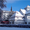 Vom Karlsbrunnenpark aus gesehen: Turmspitze der Dankeskirche, darunter das Kurplaza, rechts im Bild ein Teil der Trinkkuranlage, Foto: Beatrix van Ooyen für www.crowdfunding-bad-nauheim.de