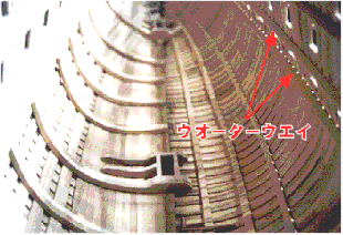 ウオーターウエイを取り付け。