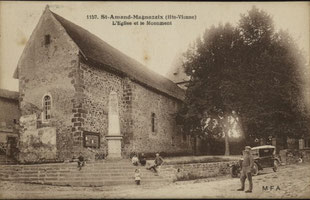 Eglise Saint Amand Magnazeix, vue avant, années 1500