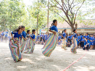 カンボジアの小学校で運動会を実施！（小学校で交流）