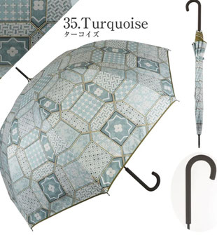 モロッコタイル柄 ジャンプ傘 [晴雨兼用] 3,520円→2,680円(税込)