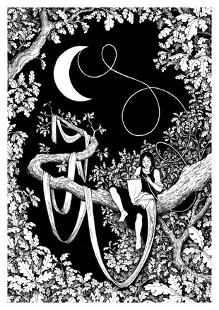 Bread and Roses illustration for Forests of Silver, Forests of Gold by C. E. Collins