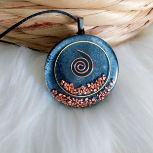 Orgonit Anhänger (B29) mit Kupferspirale| Edelstein Heilstein Schmuck