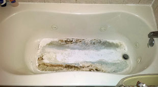 Fiberglass bathtub repair