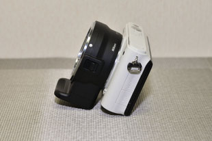FT-1をNikon 1に装着した状態:側面