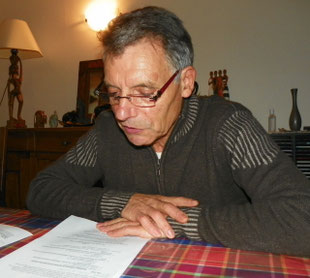 Noël Bosc lors de sa lecture en août 2011