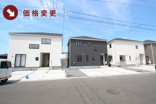 倉敷市中畝の新築一戸建て分譲住宅の外観 物件詳細ページにリンク