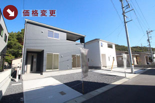 玉野市築港の新築一戸建て分譲住宅の外観 物件詳細ページにリンク