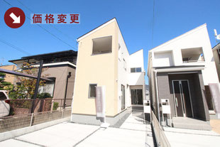 岡山県岡山市北区田中の新築一戸建て分譲住宅の外観 物件詳細ページにリンク