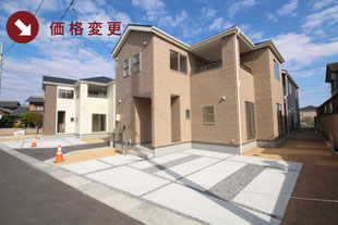 岡山県倉敷市四十瀬の新築一戸建て分譲住宅の外観 物件詳細ページにリンク