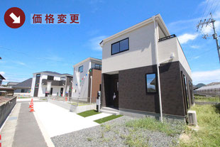 岡山市南区迫川の新築一戸建て分譲住宅の外観 物件詳細ページにリンク