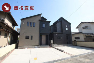岡山市中区福泊の新築一戸建て分譲住宅の外観 物件詳細ページにリンク