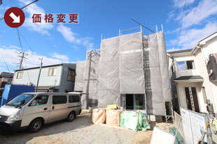 岡山県倉敷市酒津の新築一戸建て分譲住宅の外観 物件詳細ページにリンク