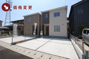 岡山県岡山市北区今2丁目の新築一戸建て分譲住宅の外観 物件詳細ページにリンク