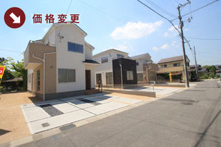 岡山県倉敷市八島の新築一戸建て分譲住宅の外観 物件詳細ページにリンク
