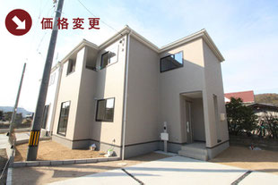 岡山市北区吉備津の新築一戸建て分譲住宅の外観 物件詳細ページにリンク