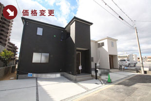 倉敷市西中新田の新築一戸建て分譲住宅の外観 物件詳細ページにリンク