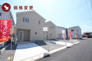 岡山県岡山市東区西大寺中野の新築一戸建て分譲住宅の外観 物件詳細ページにリンク