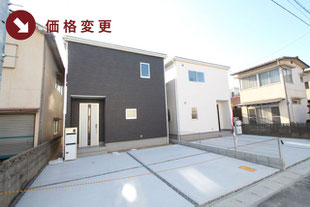 岡山県岡山市南区築港新町の新築一戸建て分譲住宅の外観 物件詳細ページにリンク
