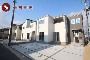 倉敷市浜ノ茶屋の新築一戸建て分譲住宅の外観 物件詳細ページにリンク