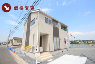 岡山県倉敷市玉島阿賀崎の新築一戸建て分譲住宅の外観 物件詳細ページにリンク
