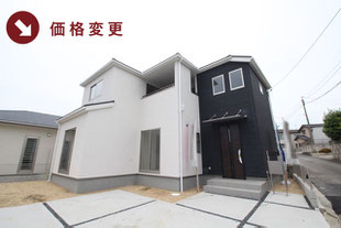 倉敷市中庄の新築一戸建て分譲住宅の外観 物件詳細ページにリンク