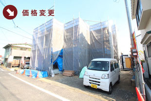 岡山県倉敷市水島北春日町の新築一戸建て分譲住宅の外観 物件詳細ページにリンク
