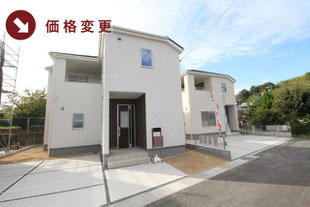 倉敷市玉島柏島の新築一戸建て分譲住宅の外観 物件詳細ページにリンク