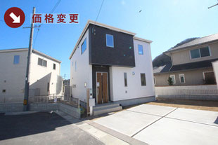 岡山市南区郡の新築一戸建て分譲住宅の外観 物件詳細ページにリンク