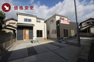 岡山市中区藤原光町の新築一戸建て分譲住宅の外観 物件詳細ページにリンク